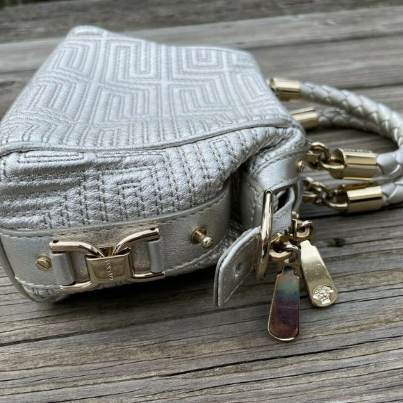 Gianni Versace Women Bag Small Hand Bag Silver Tone Made in Italy - Picture 6 of 12